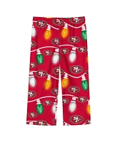 Outerstuff Toddler San Francisco 49ers Two-Piece Garland Holiday Long Sleeve Pajama Set