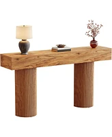 Tribesigns Farmhouse Console Table, 63-Inch Long Wooden Entryway Table Behind The Couch, Modern Narrow Entrance Foyer Accent Table Sofa Table for Livi