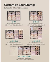 Slickblue Set of 12 Drawer Organizers, Dresser Storage Organizers for Clothing and Accessories