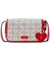 Kate Spade New York Liv Valentine's Day Spade Flower Canvas Crossbody Bag