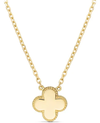Devata Clover Chain Necklace in 14K Gold, 16 in adj to 18 in