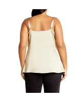 City Chic Plus Sweet Cowl Neck Cami