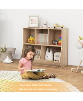 Gouun 5-Cube Wooden Kids Toy Storage Organizer with Anti-Tipping Kits