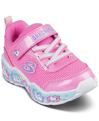 Skechers Toddler Girls' Play Scene - Fun Squad Fastening Strap Casual Sneakers from Finish Line