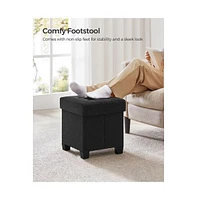 Slickblue Padded Square Storage Ottoman Bench