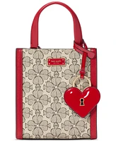 kate spade new york Valentine's Day Spade Flower Coated Canvas Manhattan Mini Tote