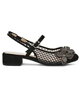 Betsey Johnson Little and Big Girls Sofya Mesh Flats with Flowers