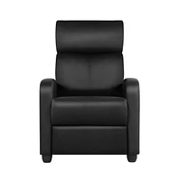 Slickblue High-Density Faux Leather Push Back Recliner Chair Stylish and Comfortable Seating