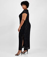 Connected Plus Sequined Lace Gown