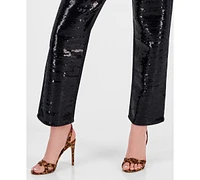 Guess Women's Jill Sequin-Front Boyfriend Jeans