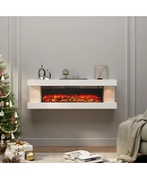 Boyel Living Hanging Electric Fireplace with Remote Control