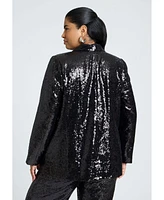 Eloquii Plus Boxy Sequin Blazer