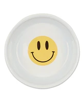 Bone Dry Smiley Face Pet Bowl Set/2