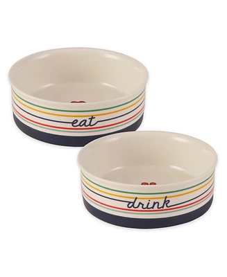 Bone Dry Eat/Drink Pet Bowl Set/2