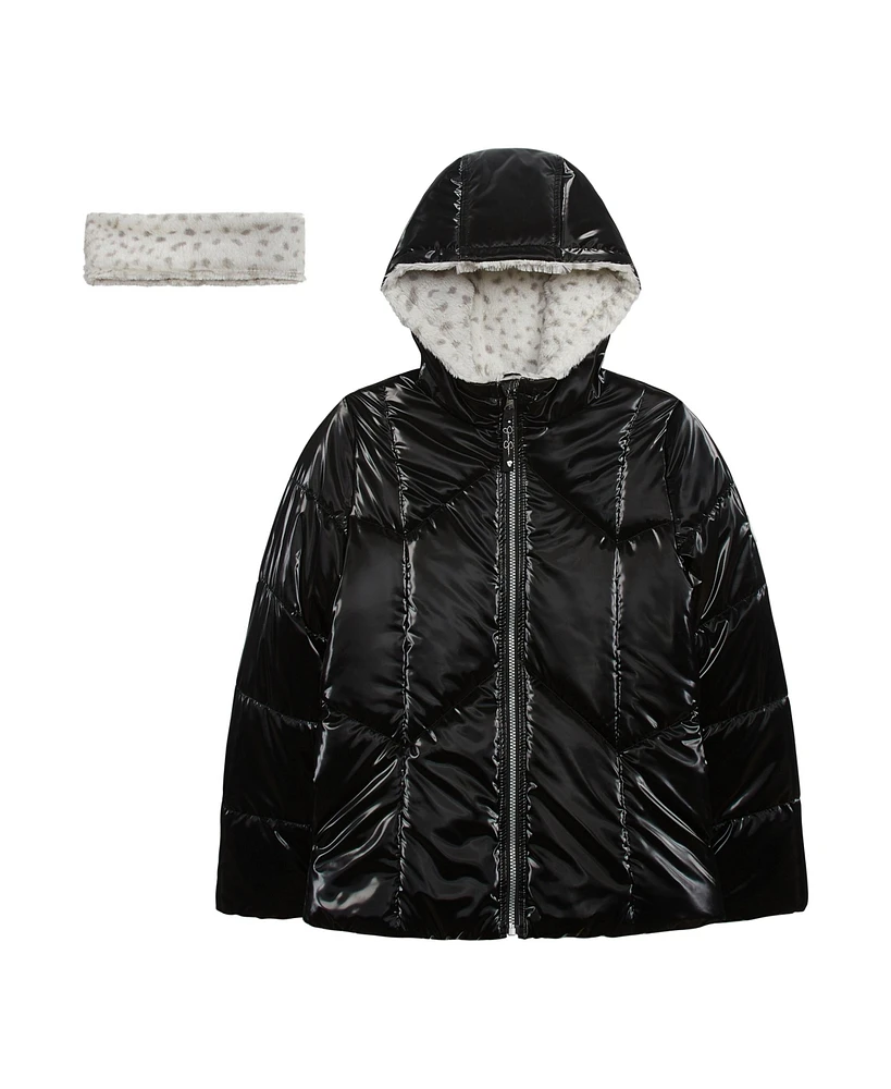 Jessica Simpson Toddler Girls Reflective Shine Fashion Puffer Jacket