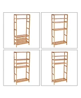 Slickblue Storage Shelf, 5-Tier Shelving Unit, Multifunctional, in The Entryway, Bathroom, Living Room, Balcony, Kitchen