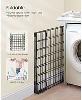 Slickblue Collapsible Laundry Hamper with Removable Washable Liner & Metal Wire Frame for Bedroom or Bathroom