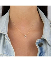 Solid Star of David Necklace 14K