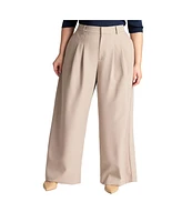 Eloquii Women's Plus The Fluid Crepe Wide Leg Pant