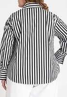 Eloquii Plus Preppy Striped Button Down