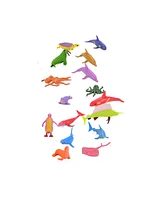 Wild Republic Nature Tube Bright Aquatic Figurines, 16 Pieces