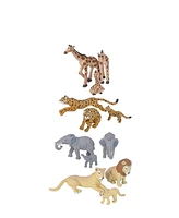 Wild Republic Nature Tube African Family Figurines, 12 Pieces