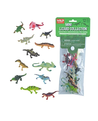 Wild Republic Polybag Mini Lizard Figurines, 12 Pieces