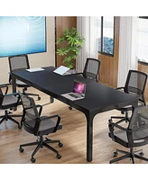 Tribesigns 78.74-Inch Conference Table Set of 6, 19FT Room Table, Large Rectangle Meeting Seminar for 16-22 Person, Long Business