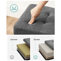 Slickblue Storage Ottoman Bench, Bedroom Bench With Storage, Foot Stool With Feet