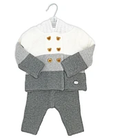 Rock-a-Bye Baby Boutique Boys and Girls Variegated Jacket Trouser Knitted, 2-Piece Set