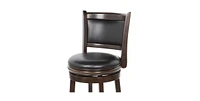 Slickblue Cappuccino Swivel Bar Stool with Faux Leather Upholstered Seat