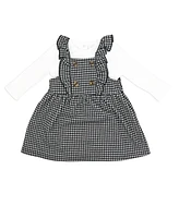 Baby Mode Girls Bodysuit and Houndstooth Jumper, 2-Piece Set