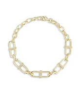 Rachel Zoe 14K Gold Plated Sterling Silver H Link Bold Bracelet