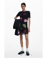 Desigual Women's Short dress with combined flowers