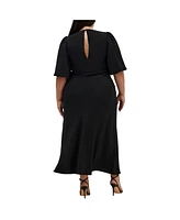 City Chic Plus Ines Puff Dress