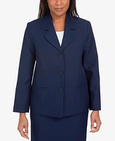 Alfred Dunner Petite Classic Fitted Blazer Jacket