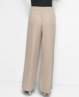 Dkny Women's Twill Pull-On Wide Leg Pants