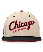 Fanatics Men's Cream/Black Chicago Blackhawks 2025 Nhl Winter Classic Snapback Hat