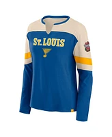 Fanatics Women's Blue St. Louis Blues 2025 Nhl Winter Classic Frozen Long Sleeve Notch Neck T-Shirt