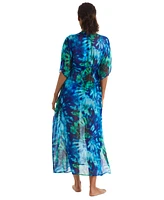 Mimi Flamingo Women's Dune Printed Midi V-Neck Caftan