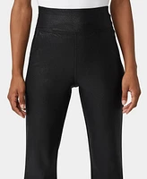 Hue Women's High Rise Shimmer Flare Leggings Pants