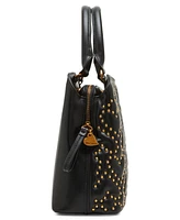 Betsey Johnson Heart Stud Small Satchel Bag