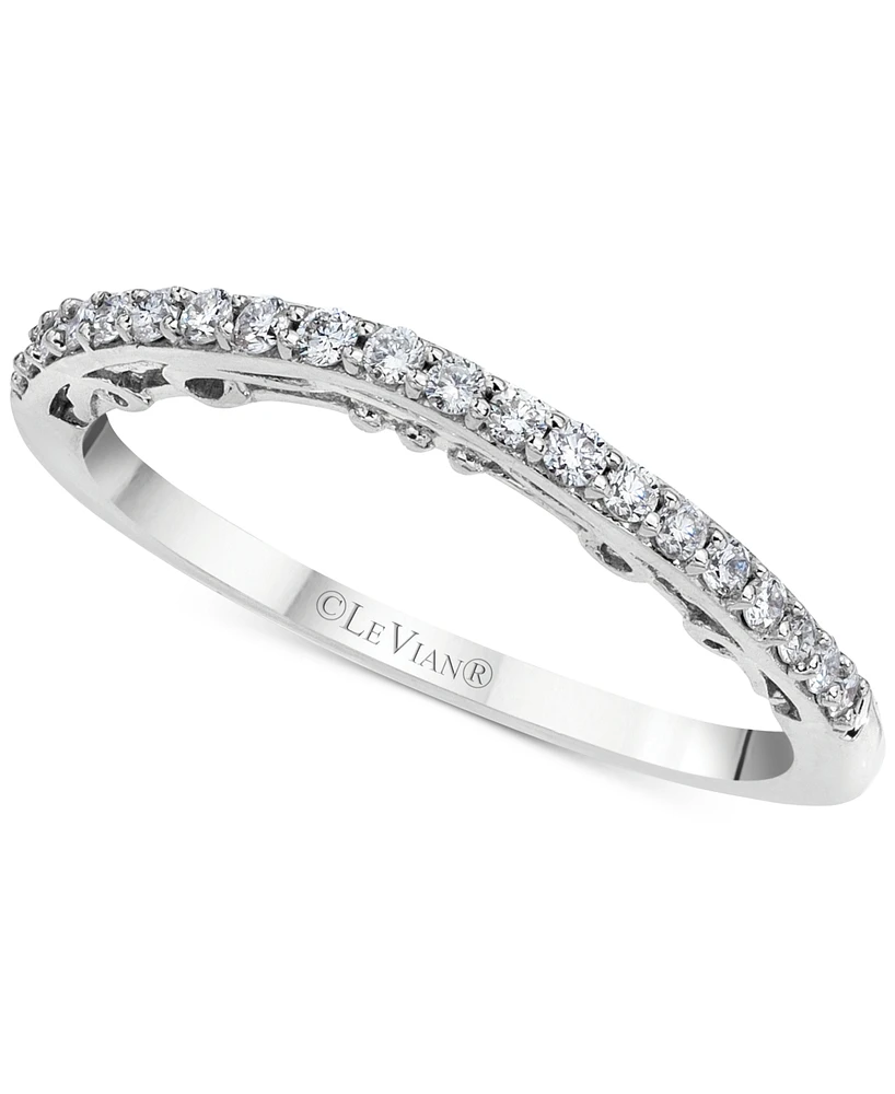 Le Vian Vanilla Diamond Wavy Band (1/6 ct. t.w.) in 14k White Gold
