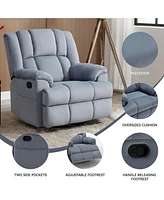 Boyel Living Manual Recliner Chair with Rocker and Swivel Fabric for Room