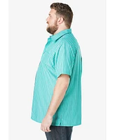 KingSize Big & Tall Striped Short-Sleeve Sport Shirt