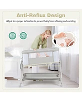 Gouun Baby Portable Bedside Sleeper with 7 Adjustable Heights