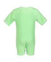 Star Wars Toddler Boys Yoda Half Zip Up One Piece Bathing Suit