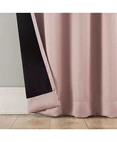 Sun Zero Aria Magnetic Closure Theater Grade 100% Blackout Back Tab Curtain Panel Pair