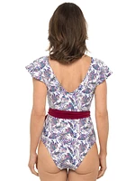 Coolibar Upf 50+ Women's Coconut Grove Flutter Sleeve Swimsuit