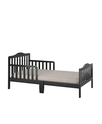 Gouun Classic Design Kids Wood Toddler Bed Frame with Two Side Safety Guardrails